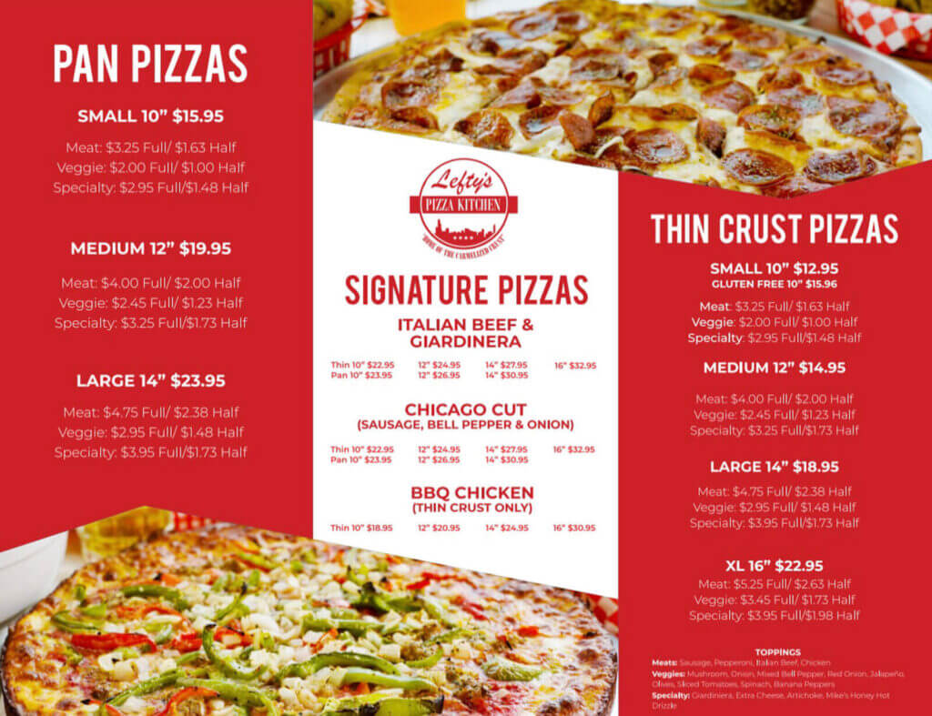 Print advertising menu