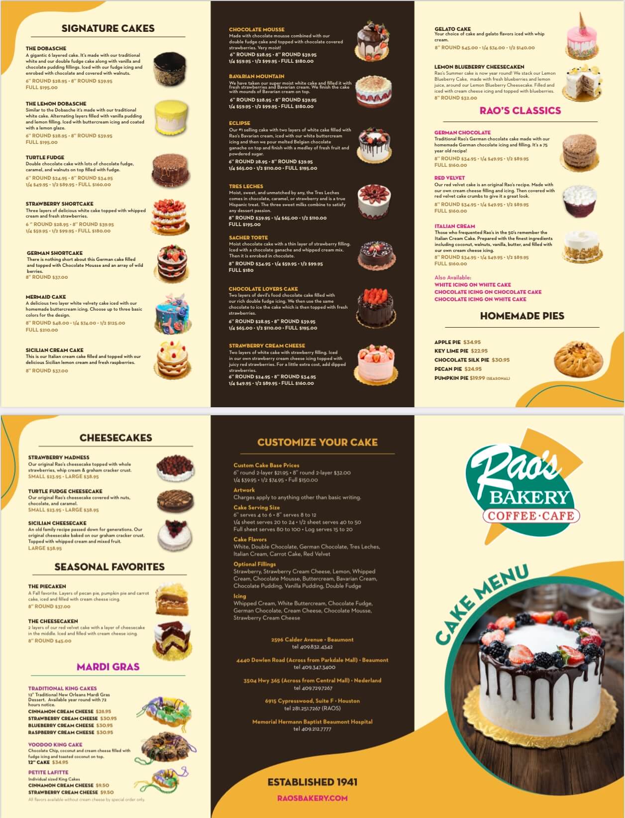 Print menu design by DDM Marketing